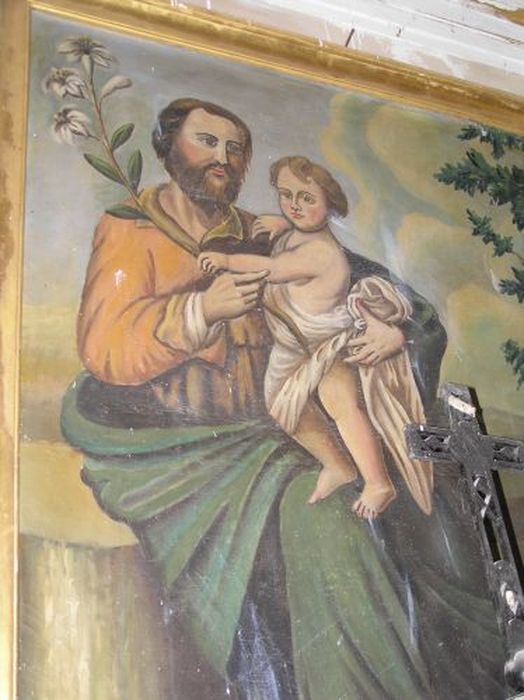 tableau : Saint Joseph et l’Enfant Jésus, vue partielle