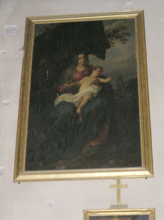 Tableau et son cadre : Vierge à l'Enfant