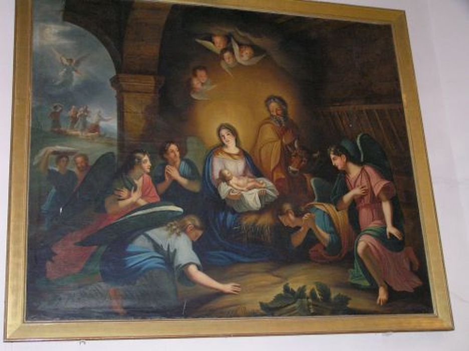 tableau : Nativité et adoration des Anges