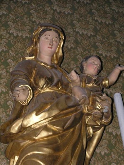 statue : Vierge à l'Enfant, vue partielle