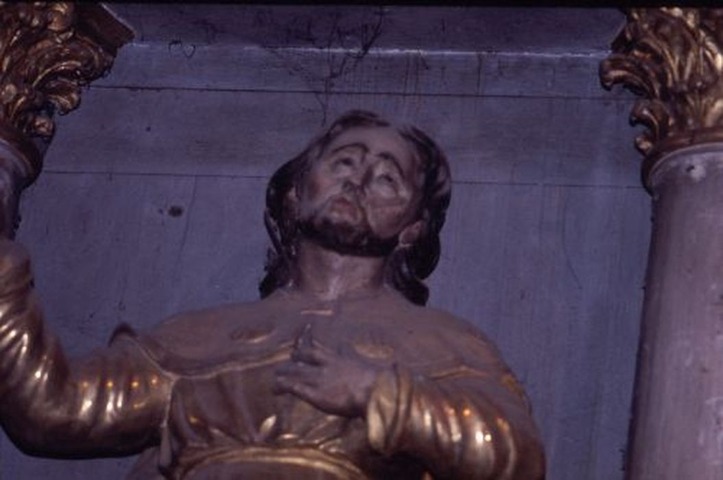 statue : Saint Roch, détail - © Ministère de la Culture (France), Conservation des antiquités et des objets d’art de l'Ariège – Tous droits réservés 