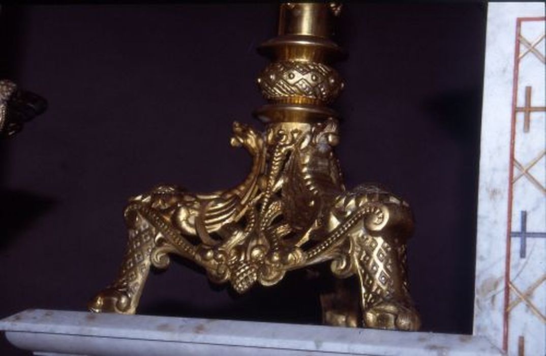 chandelier d'autel, détail - © Ministère de la Culture (France), Conservation des antiquités et des objets d’art de l'Ariège – Tous droits réservés 