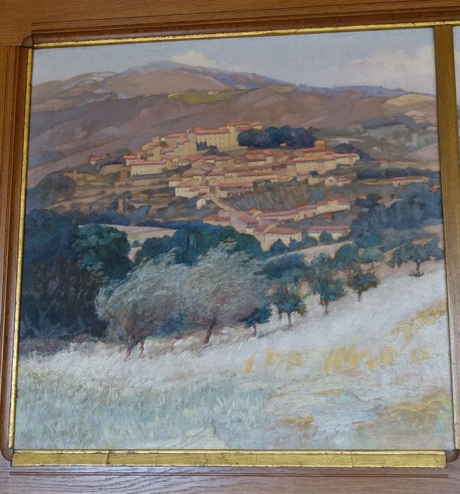 tableau : Fenaison à Saint-Lizier (la), vue partielle - © Ministère de la Culture (France), Conservation des antiquités et des objets d’art de l'Ariège – Tous droits réservés 