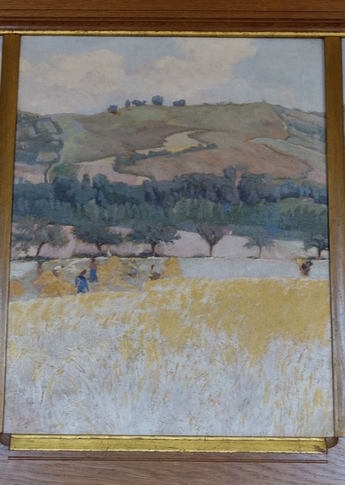 tableau : Fenaison à Saint-Lizier (la), vue partielle - © Ministère de la Culture (France), Conservation des antiquités et des objets d’art de l'Ariège – Tous droits réservés 