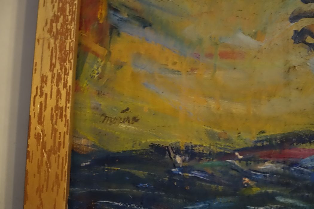 tableau : Anges de l’Apocalypse, détail de la signature - © Ministère de la Culture (France), Conservation des antiquités et des objets d’art de l'Ariège – Tous droits réservés 