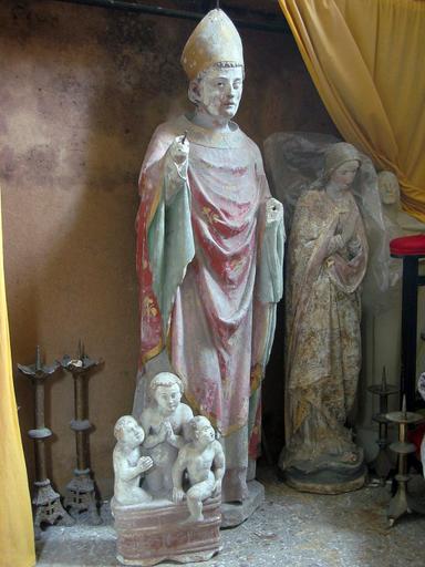 Statue : Saint Nicolas, vue générale - © Ministère de la Culture, 2003 ; © Conseil régional de Champagne-Ardenne, 2003 ; © Conseil général de l'Aube, 2003