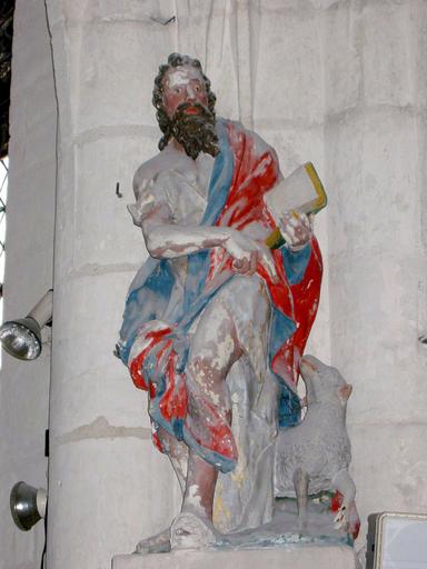 Statue : Saint Jean-Baptiste, vue générale - © Ministère de la Culture, 2003 ; © Conseil régional de Champagne-Ardenne, 2003 ; © Conseil général de l'Aube, 2003