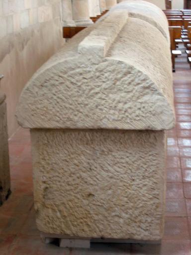 Sarcophage (couvercle de sarcophage), vue partielle