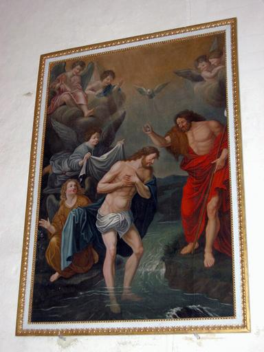 Tableau : Baptême du Christ, cadre