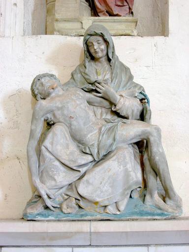 Groupe sculpté : Vierge de Pitié, vue générale