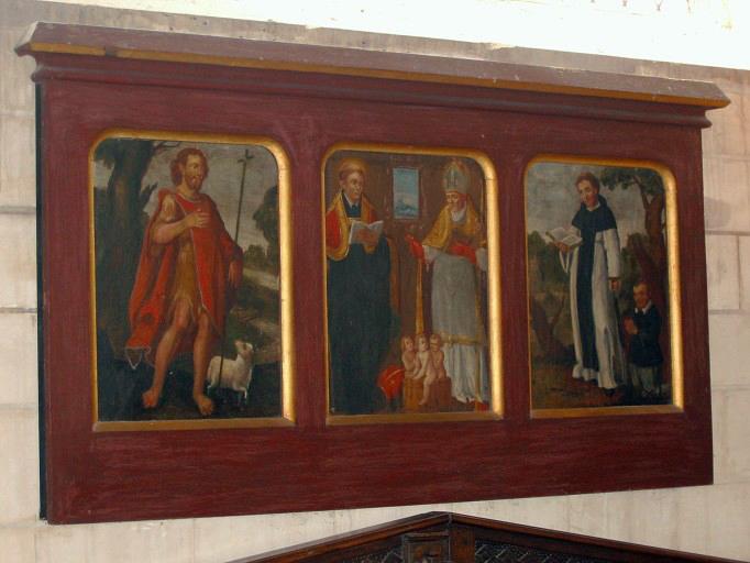 Triptyque : Saint Nicolas et saint Lyé, saint Fiacre et donateur, saint Jean-Baptiste