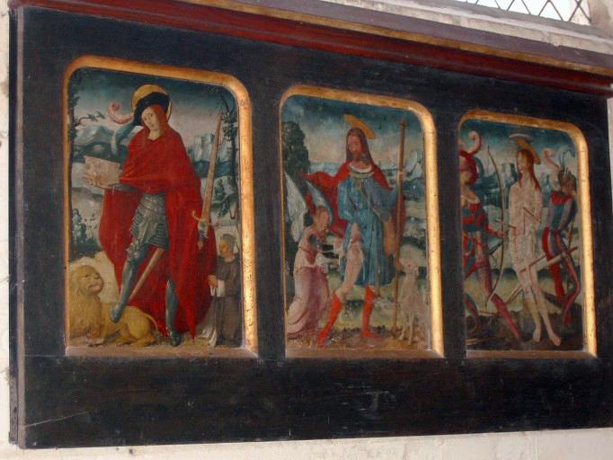 Triptyque : Saint Adrien, saint Roch, saint Sébastien