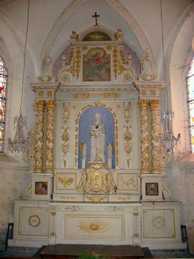 Maître-autel ; retable ; tabernacle, vue générale