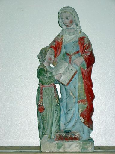 Groupe sculpté : Éducation de la Vierge, vue générale