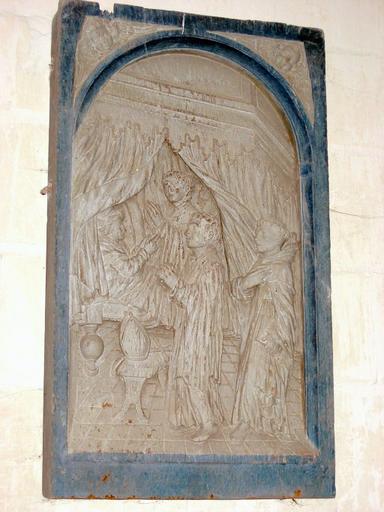 Bas-relief : Mort d'un saint évêque, vue générale