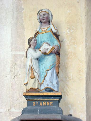 Groupe sculpté (statuettes) : Sainte Anne et la Vierge