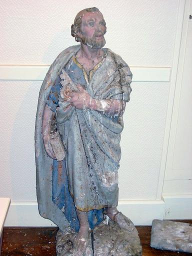 Statue : Saint Pierre, vue générale - © Ministère de la Culture, 2003 ; © Conseil régional de Champagne-Ardenne, 2003 ; © Conseil général de l'Aube, 2003