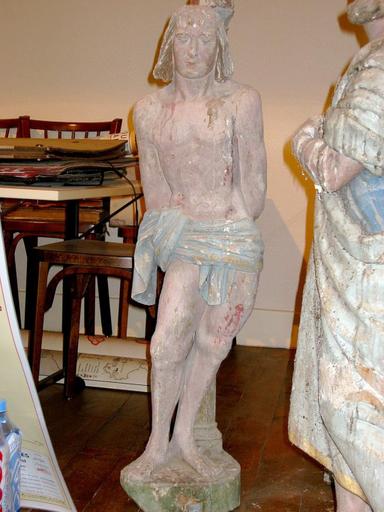 Statue : Saint Sébastien, vue générale - © Ministère de la Culture, 2003 ; © Conseil régional de Champagne-Ardenne, 2003 ; © Conseil général de l'Aube, 2003