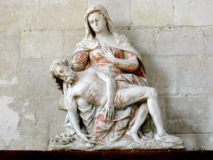 Groupe sculpté : Vierge de Pitié, vue générale