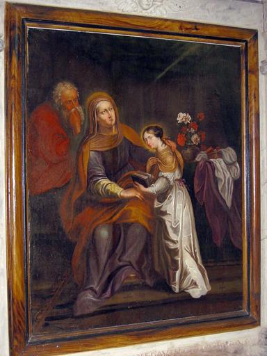 Tableau d'autel : Saint Joachim, sainte Anne et la Vierge