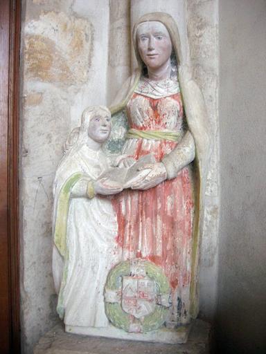 Groupe sculpté : Éducation de la Vierge, vue générale