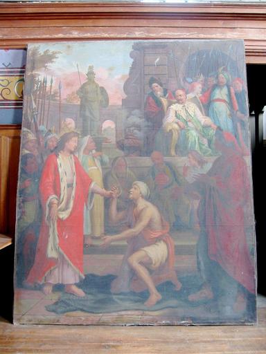 Tableau : Scène de la vie de saint Pantaléon (guérison d'un paralytique), vue générale - © Ministère de la Culture, 2003 ; © Conseil régional de Champagne-Ardenne, 2003 ; © Conseil général de l'Aube, 2003