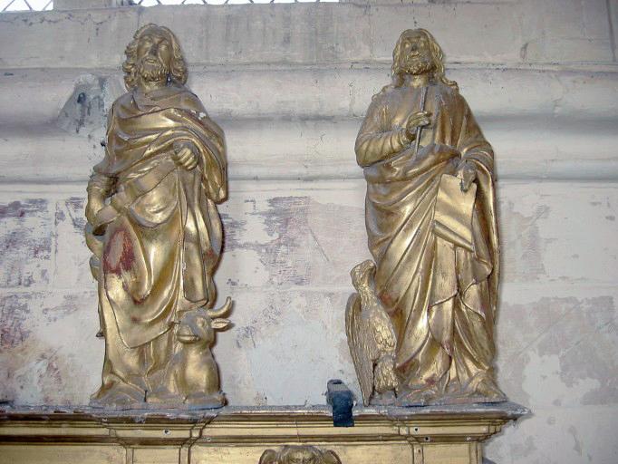 4 statuettes : les Évangélistes