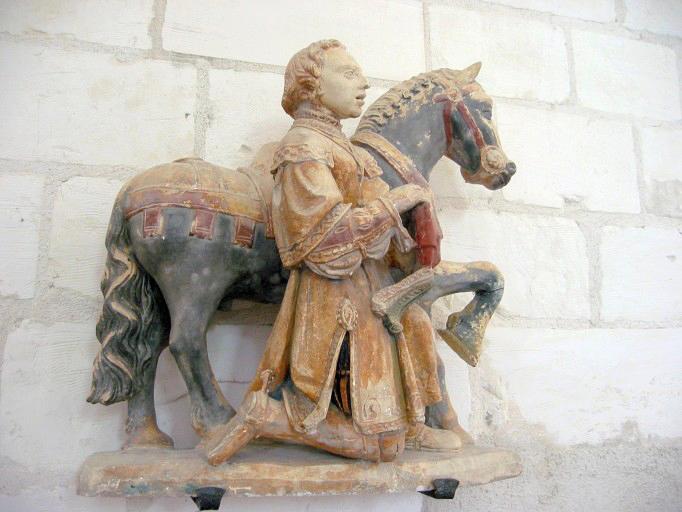 Groupe sculpté : Saint Hubert, vue générale