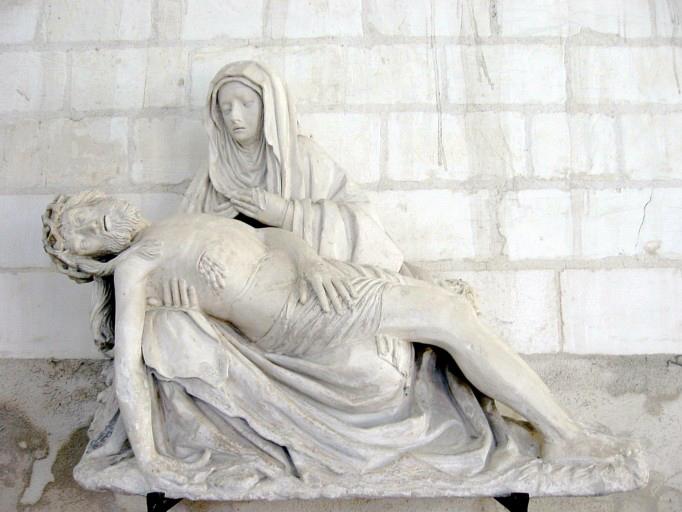 Groupe sculpté : Vierge de Pitié, vue générale