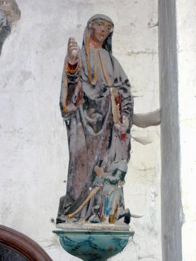 Statue : Saint Léonard (?) ; abbé libérant un prisonnier, vue générale