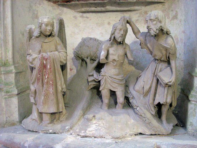 Groupe sculpté : Baptême du Christ