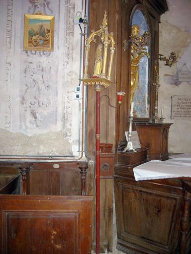 Bâton de procession : Vierge (déplacé à Trancault), vue générale