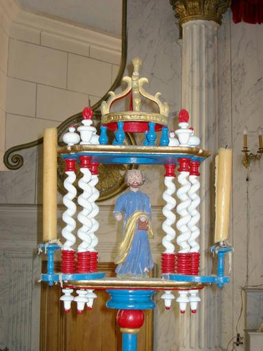 Bâton de procession de confrérie : Saint, vue générale - © Ministère de la Culture, 2003 ; © Conseil régional de Champagne-Ardenne, 2003 ; © Conseil général de l'Aube, 2003