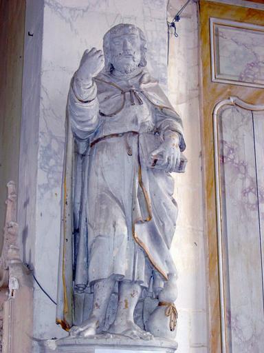 Statue : Saint Jacques le Majeur, vue générale - © Ministère de la Culture, 2003 ; © Conseil régional de Champagne-Ardenne, 2003 ; © Conseil général de l'Aube, 2003