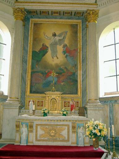 Maître-autel ; tabernacle ; retable ; tableau : Transfiguration, vue générale - © Ministère de la Culture, 2003 ; © Conseil régional de Champagne-Ardenne, 2003 ; © Conseil général de l'Aube, 2003