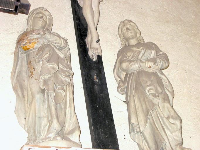 Statues (2) : Vierge et saint Jean de Calvaire, vue générale