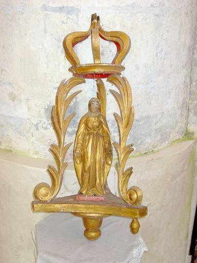 Bâton de procession de confrérie : Vierge, vue générale