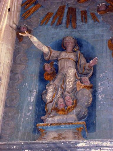 3 statues : Assomption de la Vierge, anges