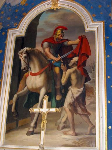 Tableau : Saint Martin partageant son manteau, vue générale