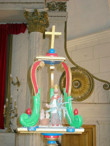 Bâton de procession de confrérie : Saint Nicolas, vue générale