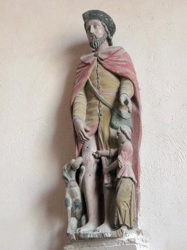 Statue (petite nature) : Saint Roch, vue générale