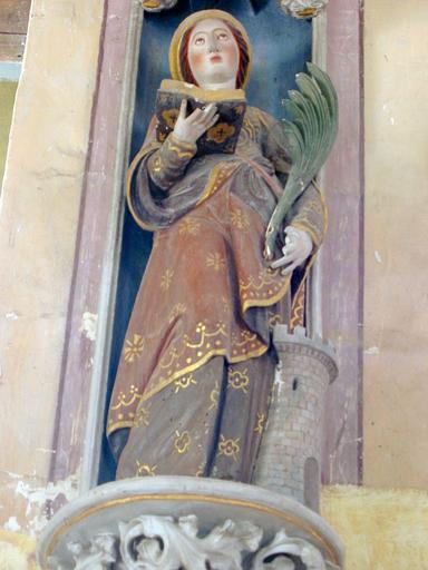 Statue : Sainte Barbe, vue générale