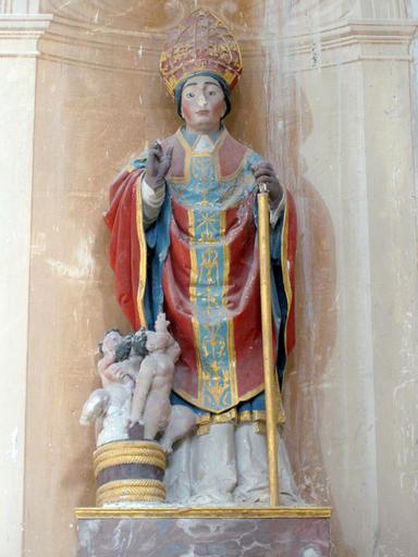 Groupe sculpté : Saint Nicolas, vue générale