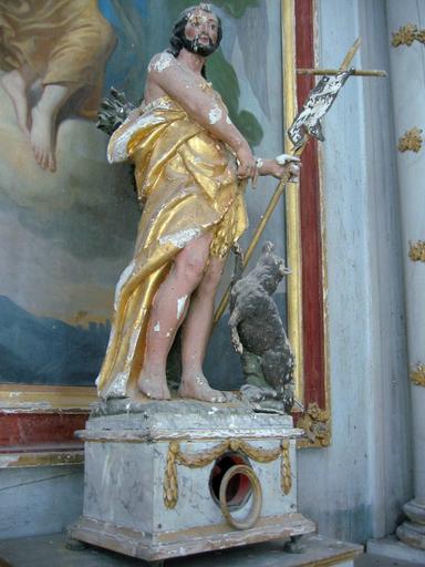 Statuette-reliquaire : Saint Jean-Baptiste, vue générale
