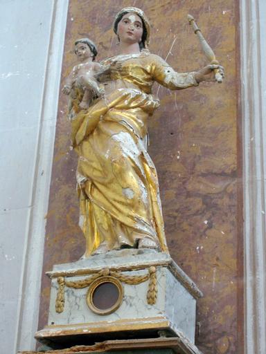 Statuette-reliquaire : Vierge à l'Enfant, vue générale
