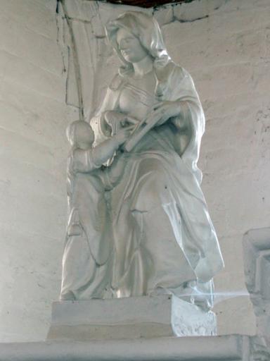 Groupe sculpté : Éducation de la Vierge, vue générale