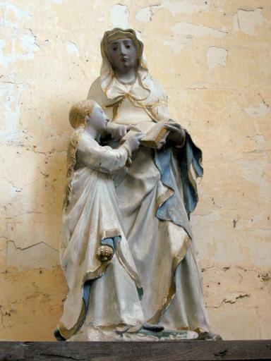 Groupe sculpté : Éducation de la Vierge, vue générale