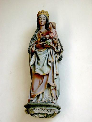 Statue (petite nature) : Vierge à l'Enfant, vue générale