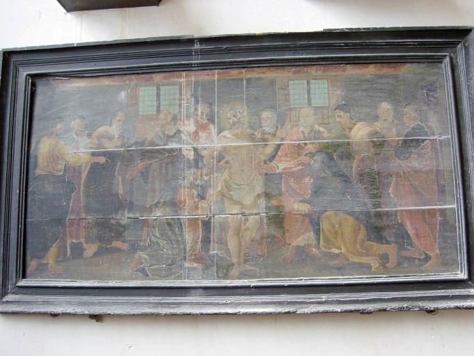 Panneau peint : Incrédulité de saint Thomas, vue générale - © Ministère de la Culture, 2003 ; © Conseil régional de Champagne-Ardenne, 2003 ; © Conseil général de l'Aube, 2003