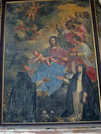 Tableau, cadre : Institution du Rosaire, vue générale